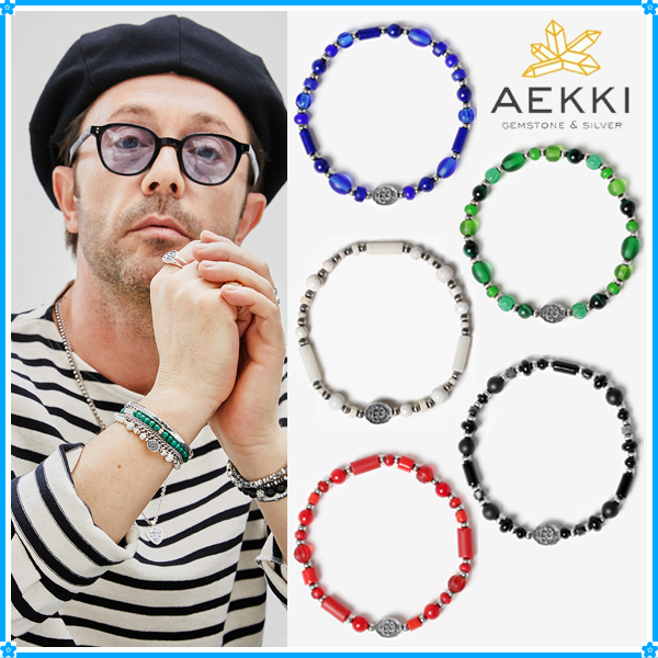 【AEKKI】Loop Gemstone Bracelet〜ブレスレット 全5色