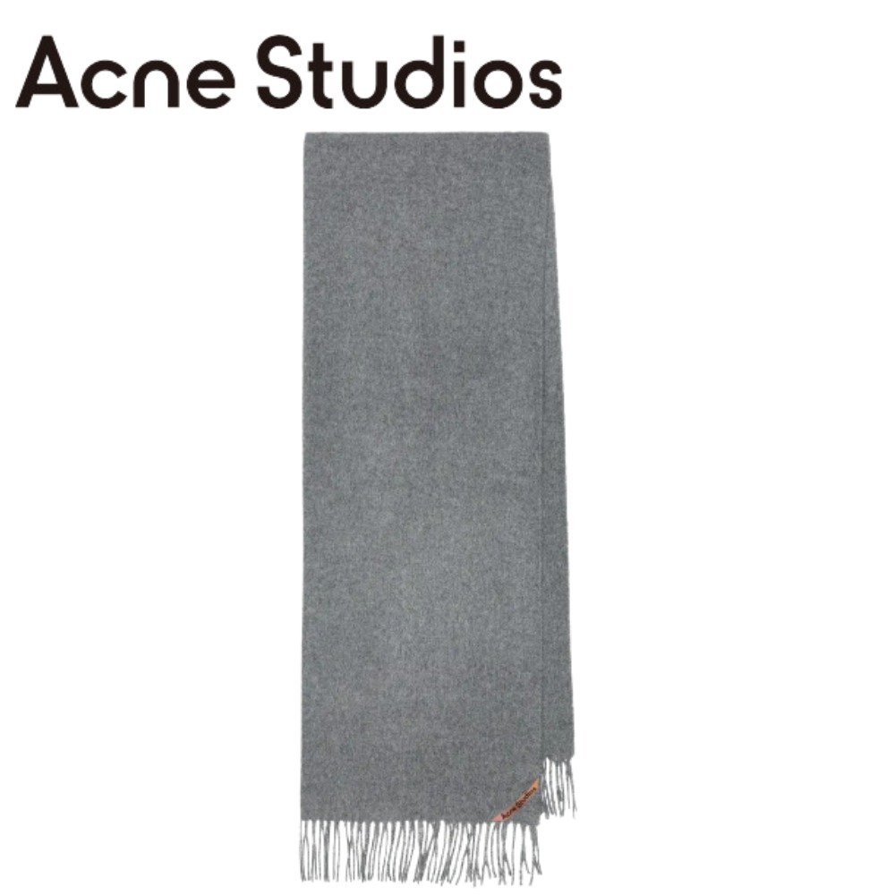Acne Studios カナダウールスカーフ フリンジ グレー 買い販売店
