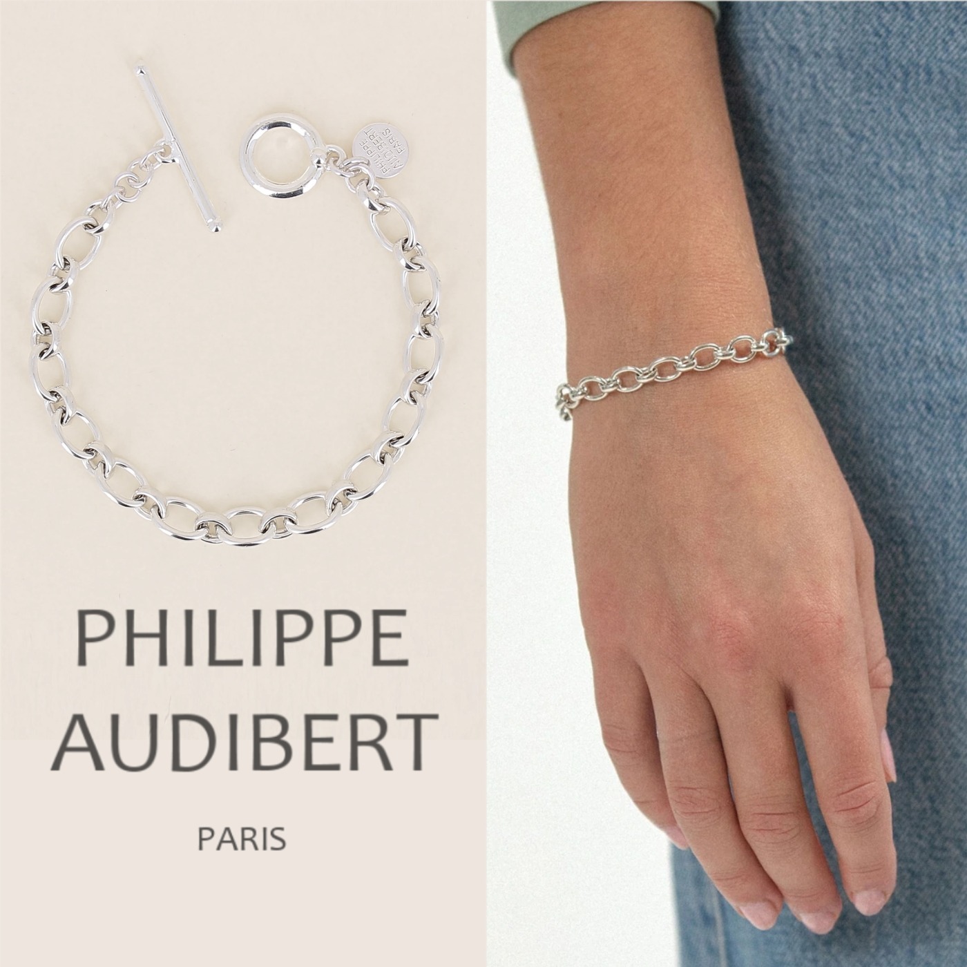 Philippe Audibert ◆ オーバル リンク チェーン ブレスレット