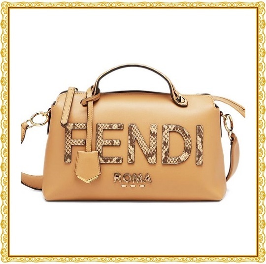 【関税送料込】Fendi By The Way ボストンバッグ ブラウンレザー
