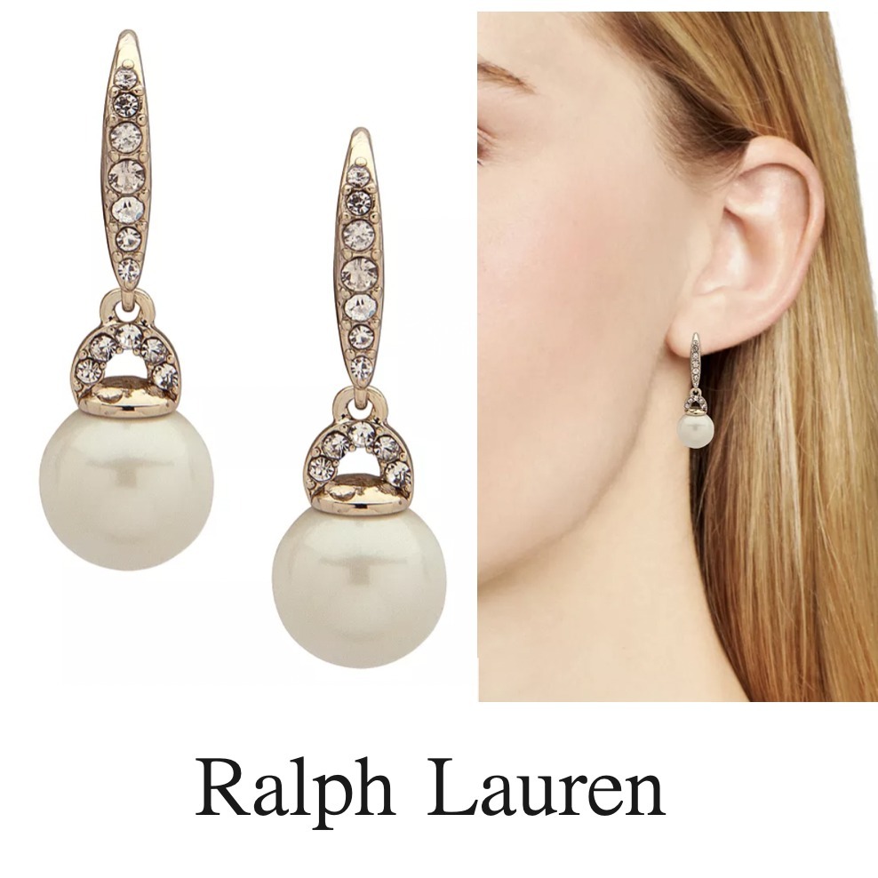 新作★Ralph Lauren イミテーションパール ピアス 関税送料込