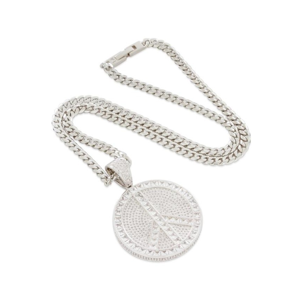 King Ice ☆ 5.6cm PEACE AND LOVE MEDALLION ネックレス 3色
