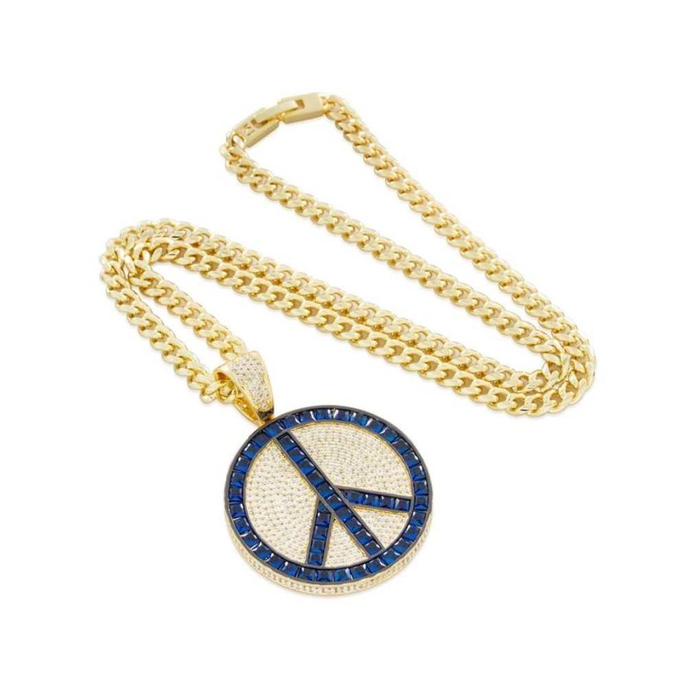 King Ice ☆ 5.6cm PEACE AND LOVE MEDALLION ネックレス 3色