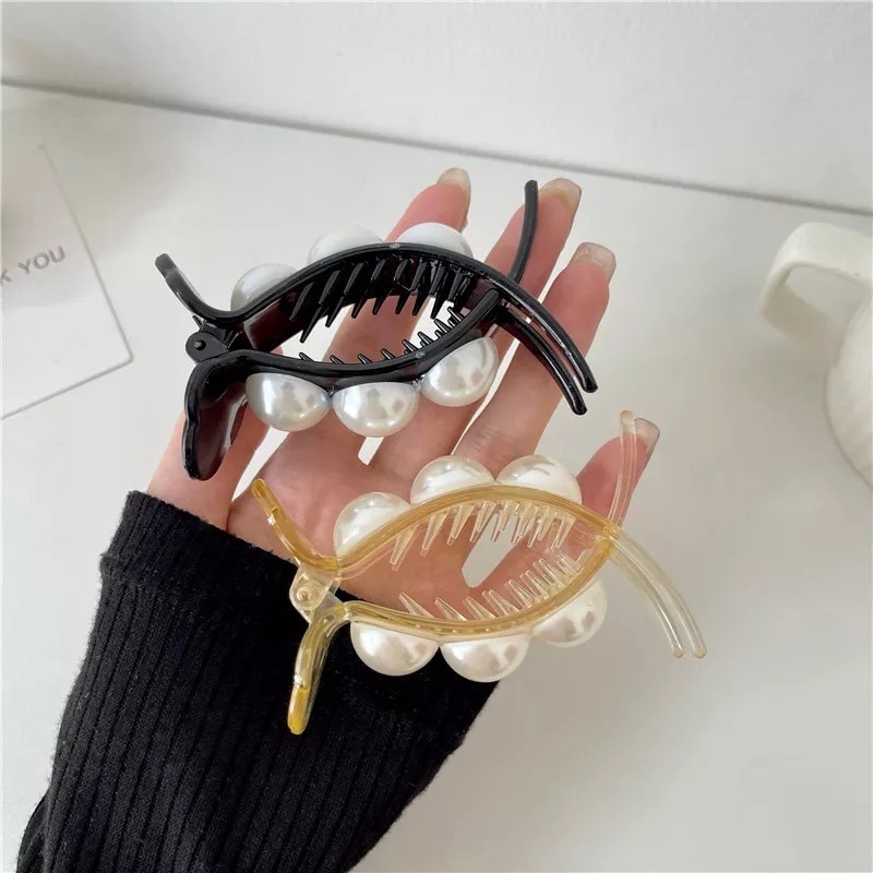 ヘアアクセサリー 【 2色展開 】パールライン クリップタイプ ヘアアクセサリー(3)