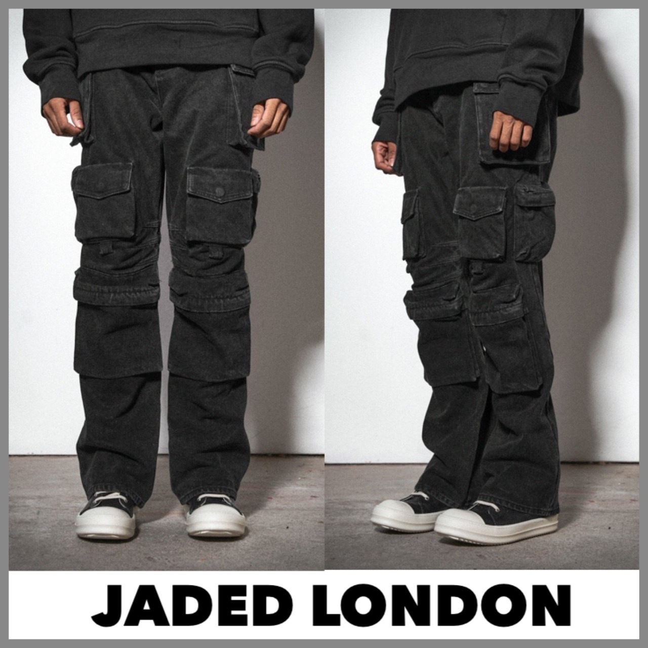 送料関税込【JADED LONDON】VOLTAGE CARGOS カーゴパンツ Black 新品未使用品 メンズファッション 