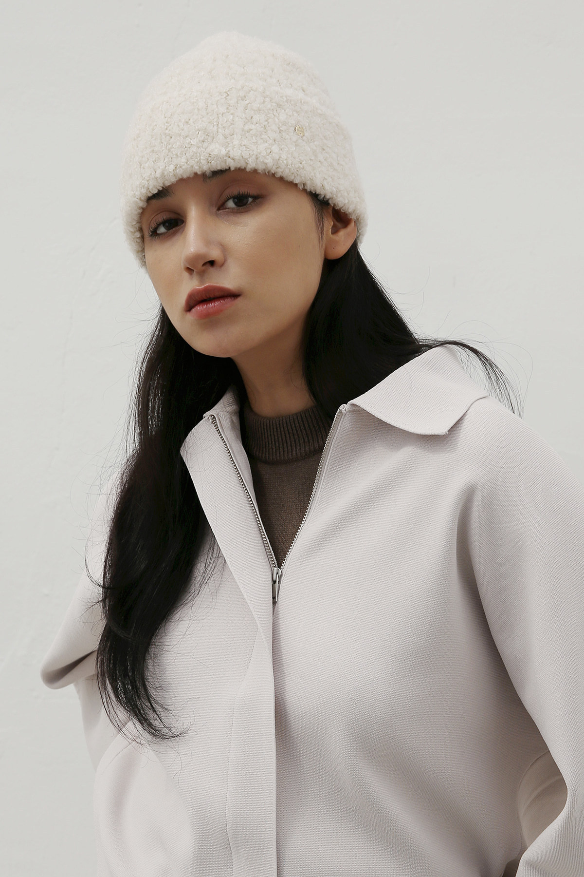 UNDER CONTROL/FLUFFY BEANIE/MOHAIR BOUCLE/ CREAM★ 帽子