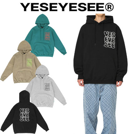 YESEYESEE Hoodies Unisex Street Style Long Sleeves Logo Hoodies