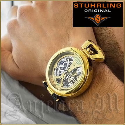 STUHRLING ORIGINAL アナログ時計 ★話題の時計★Stuhrling Original Men's Watch Gold Dial Watch(4)