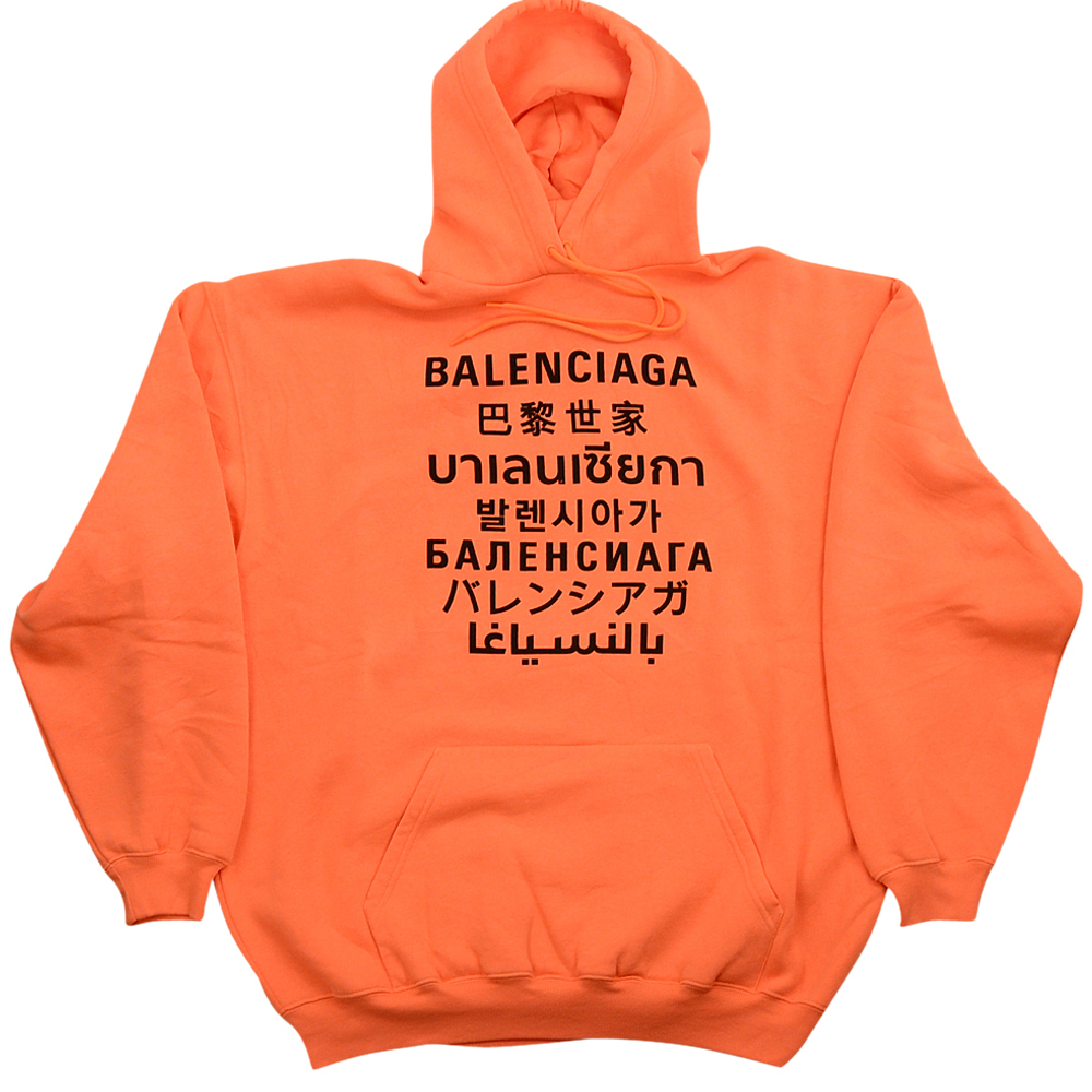 BALENCIAGA パーカー 578135 TJVI6 7513 FLUO ORANGE サイズ XS パーカー・フーディ BALENCIAGA パーカー 578135 TJVI6 7513 FLUO ORANGE サイズ XS パーカー・フーディ