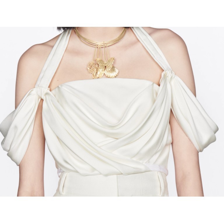 Dior ネックレス・ペンダント 新作*即発DIOR バタフライチャーム SEAGARDENネックレスゴールド(4)