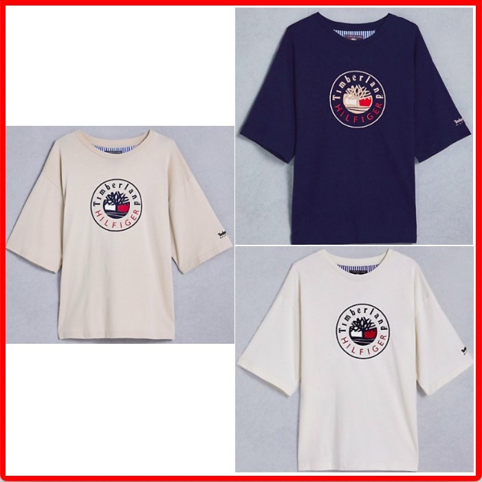 【ご予約品】 TOMMY HILFIGER×TIMBERLAND★オーガニックコットンロゴTシャツ Tシャツ・カットソー 【ご予約品】 TOMMY HILFIGER×TIMBERLAND★オーガニックコットンロゴTシャツ Tシャツ・カットソー