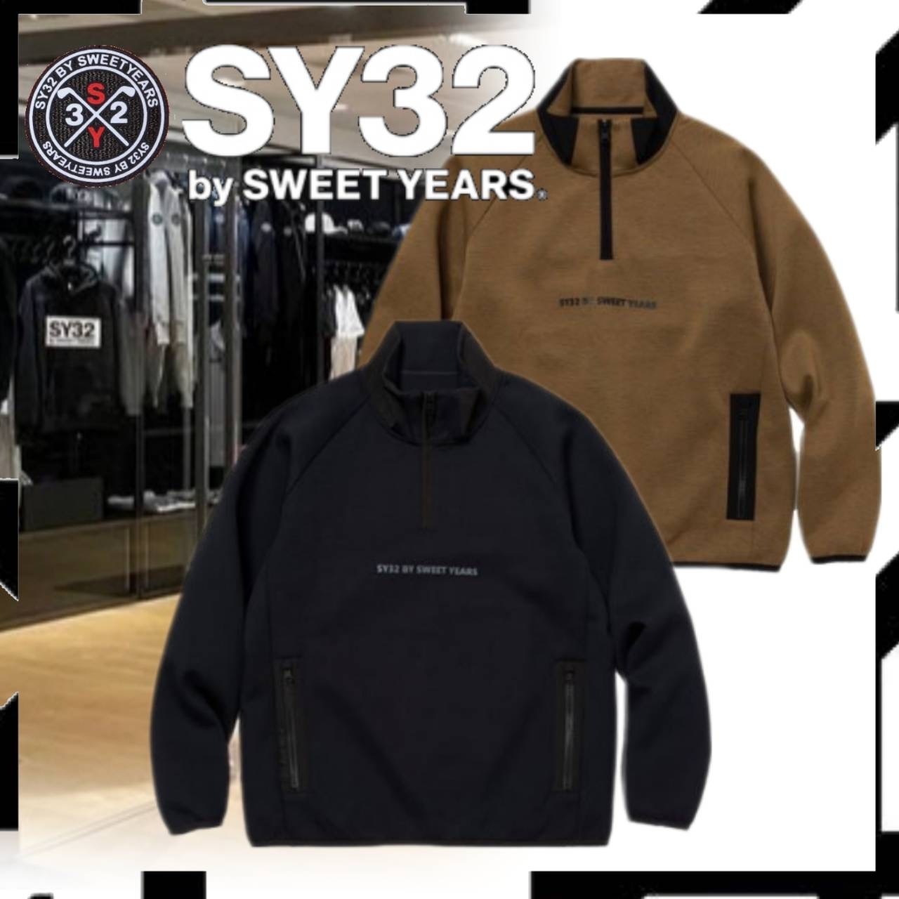 【お得】 SY32 by スポーツ ジッププルオーバー ニット ゴルフ SWEETYEARS メンズ・トップス 【お得】 SY32 by スポーツ ジッププルオーバー ニット ゴルフ SWEETYEARS メンズ・トップス