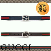 【国内発送★GUCCI】チルドレンズ キッズ ロゴ ウェブベルト