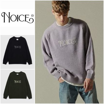 NOICE Sweatshirts Unisex Street Style Long Sleeves Logo Sweatshirts