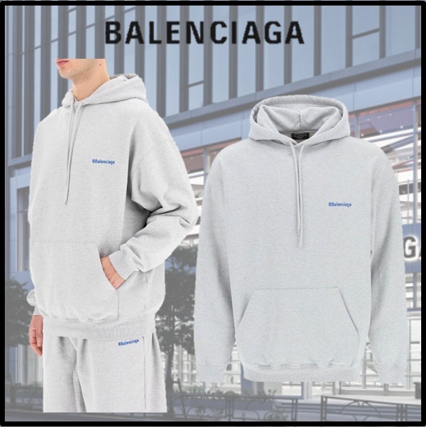 VIPセール【関税込み】Balenciaga BB CORP ロゴフーディ