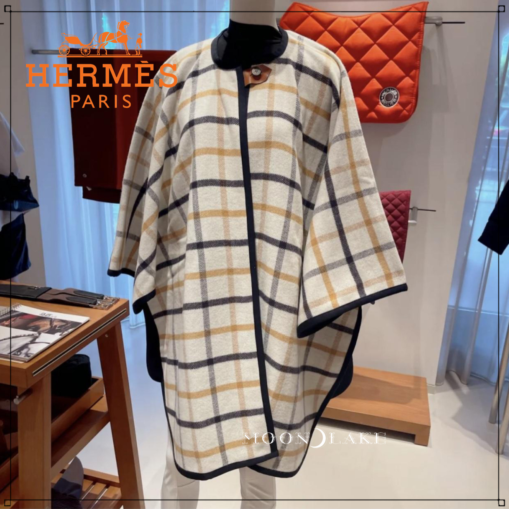 大きな取引 《人気★》HERMES Camail ポンチョ リバーシブル カシミアウール コートその他 大きな取引 《人気★》HERMES Camail ポンチョ リバーシブル カシミアウール コートその他