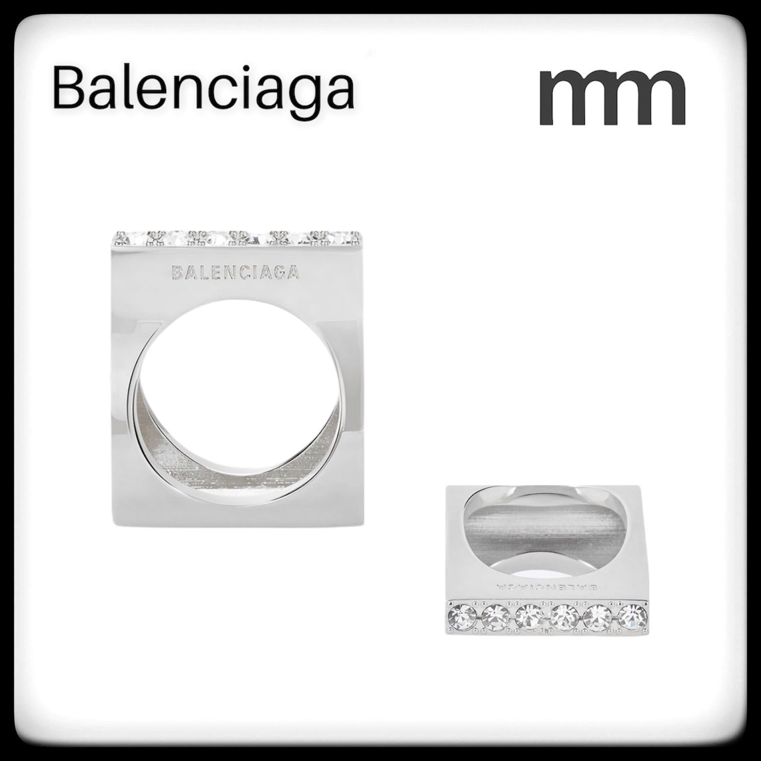 【Balenciaga】バレンシアガ★ シルバー★ブレイズロウリング 指輪・リング 【Balenciaga】バレンシアガ★ シルバー★ブレイズロウリング 指輪・リング