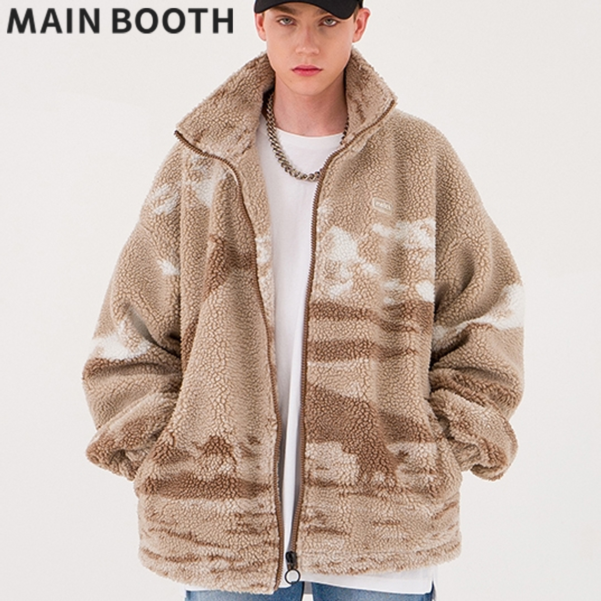 ★MAINBOOTH★Desert Fleece Zip-Up(BEIGE)★正規品/直送料込