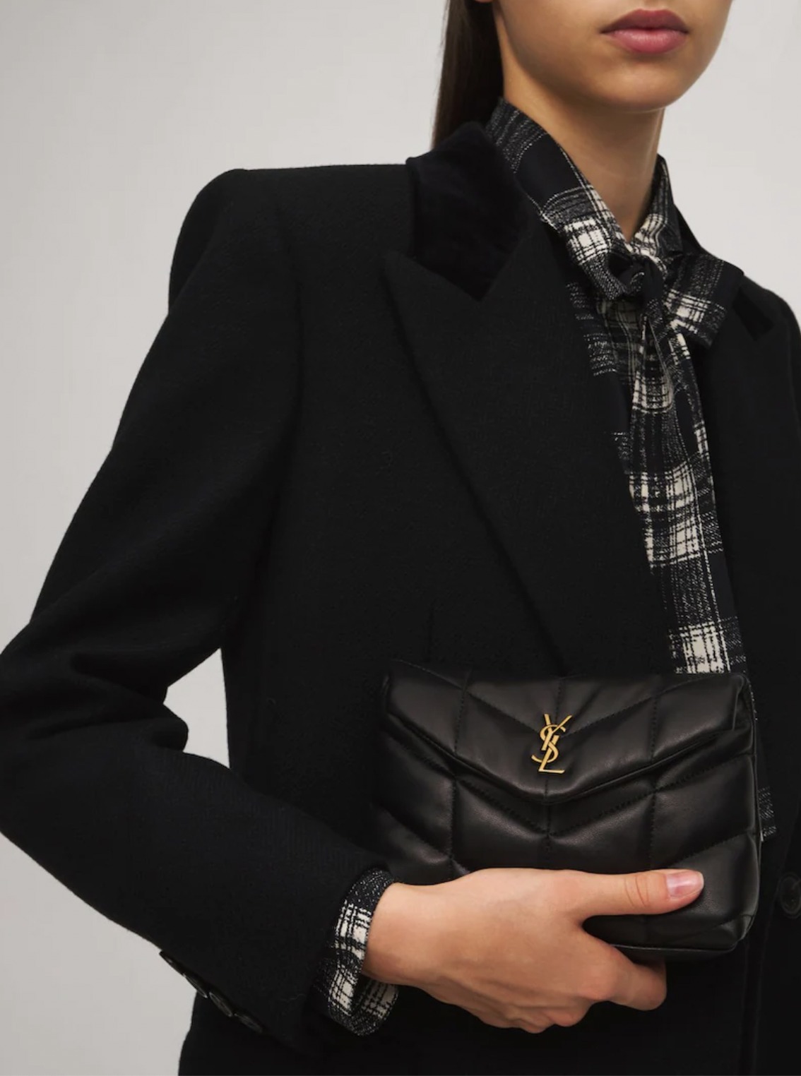 SAINT LAURENT ルル スモールポーチ ラムスキン&キルティング