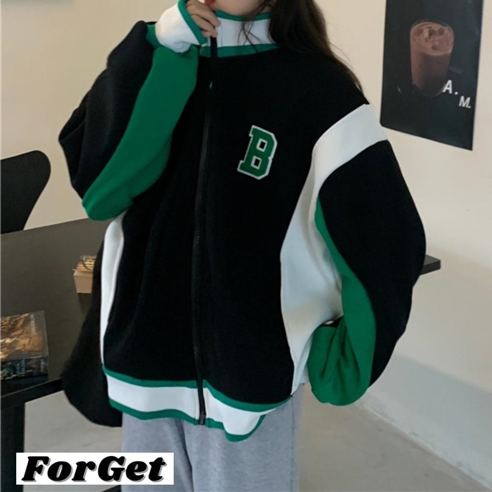 韓国 ベースボールユニフォーム風ブルゾン かわいい キレイ