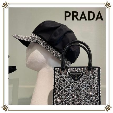 PRADA(プラダ) ハンチング・キャスケット(レディース) ストローハット ...