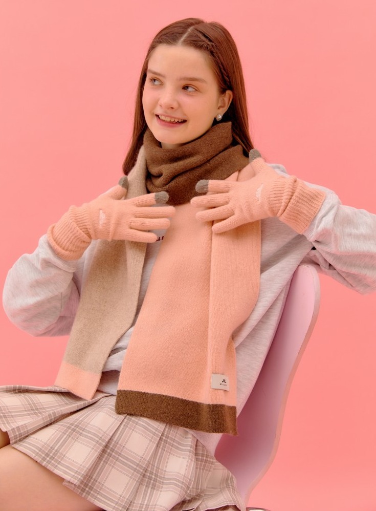 JILLSTUART マフラー・ストール ★関税込★JILLSTUART★ウールカシミア混紡手袋+マフラーセット(15)
