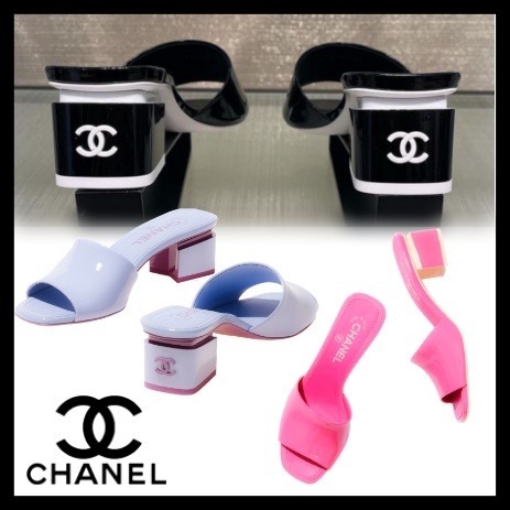 【さりげないロゴ使いが可愛すぎ！！】CHANEL サンダル 3色