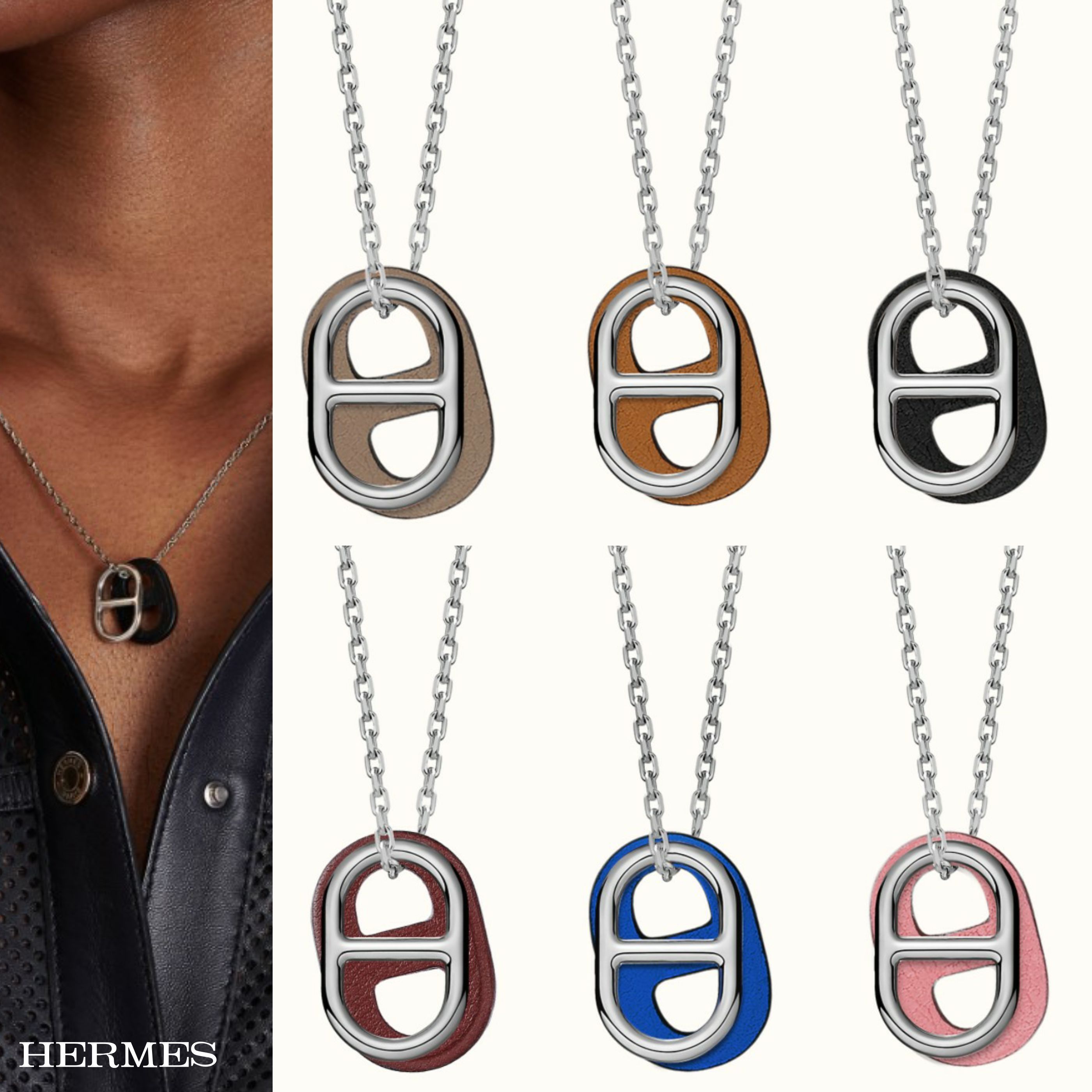 速くおよび自由な ☆エルメス☆直営店買付☆Pendente O’Maillon☆Silver ネックレス・チョーカー 速くおよび自由な ☆エルメス☆直営店買付☆Pendente O’Maillon☆Silver ネックレス・チョーカー
