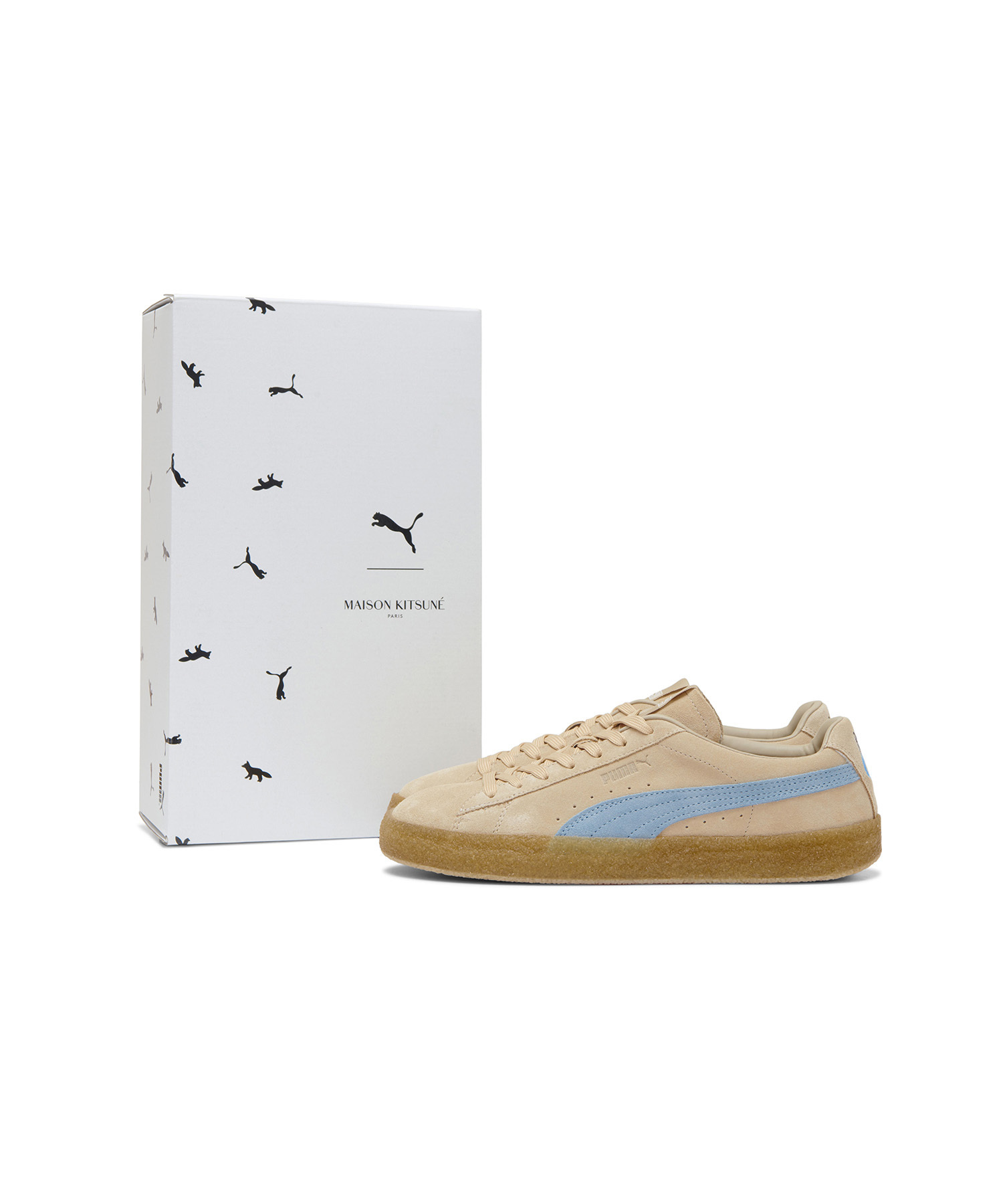 ★レア★【PUMA X Maison Kitsune】★ Suede Crepe Travertine★ Amazon.com | PUMA Suede Crepe Kitsune Travertine/Chambray