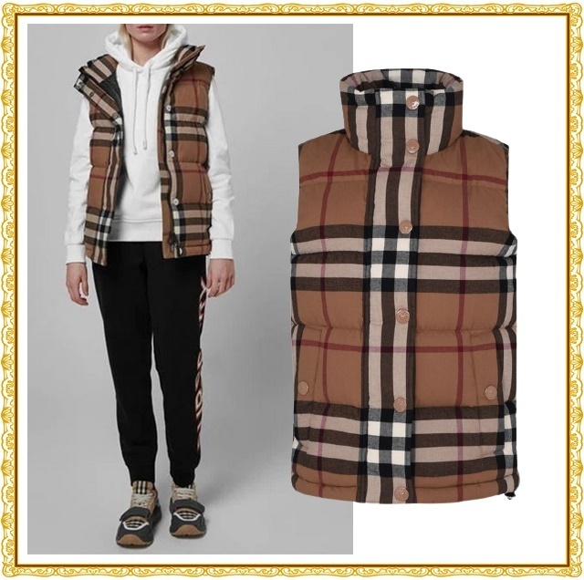 【関税送料込】Burberry Theford Gilet ジレ ブラウン