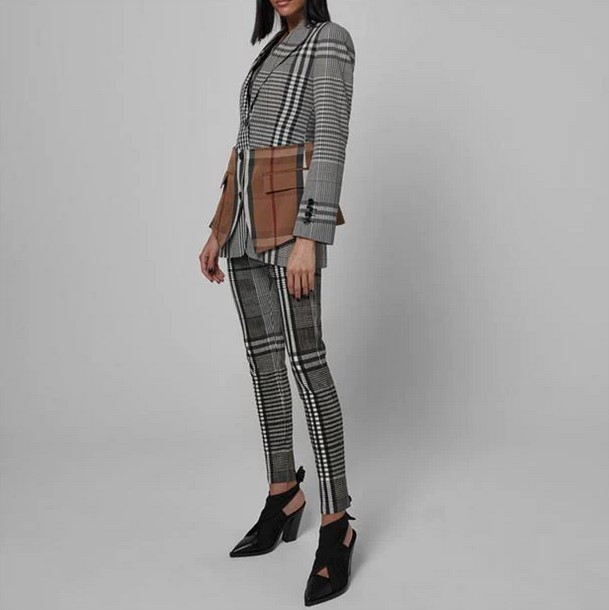 【関税送料込】Burberry Check Blzr Ld04 チェックブレザー 関税送料込】Burberry Check Blzr Ld04 チェックブレザー