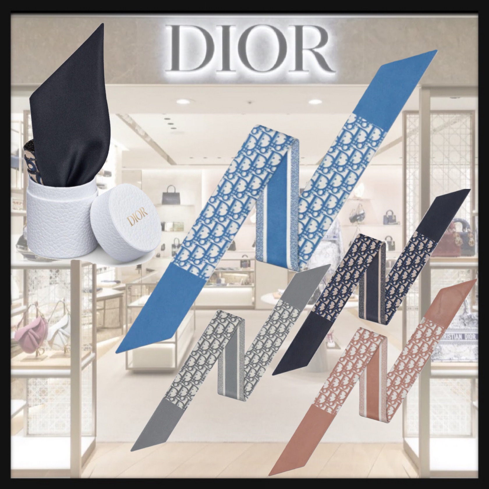人気定番の 新作 DIor ミッツァ スカーフ ディオール オブリーク