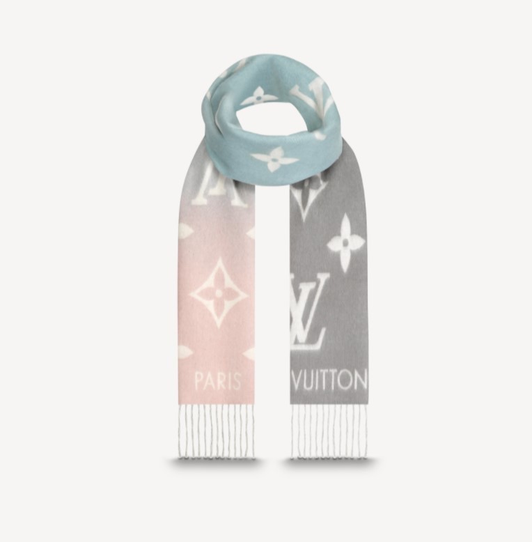 ☆LV☆直営店買付☆カシミアマフラー☆REYKJAVIK GRADIENT☆ (Louis ...