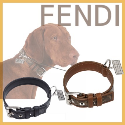 無地・新色登場! 【未使用】フェンディ ドッグカラー ズッカ 首輪 犬