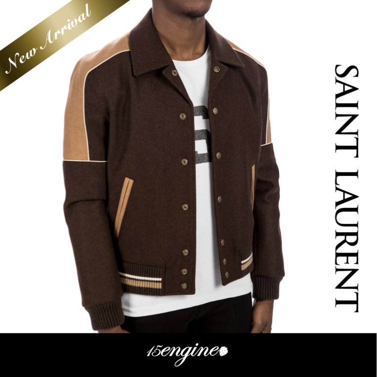 【超特価SALE開催!】 大人の色味◇Teddy ジャケット◇Saint Laurent スタジャン 【超特価SALE開催!】 大人の色味◇Teddy ジャケット◇Saint Laurent スタジャン