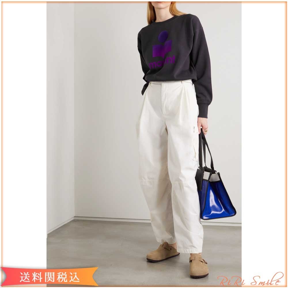 ISABEL MARANT ETOILE スウェット・トレーナー ISABEL MARANT ETOILE Moby フロック ロゴ コットン混スウェット(4)
