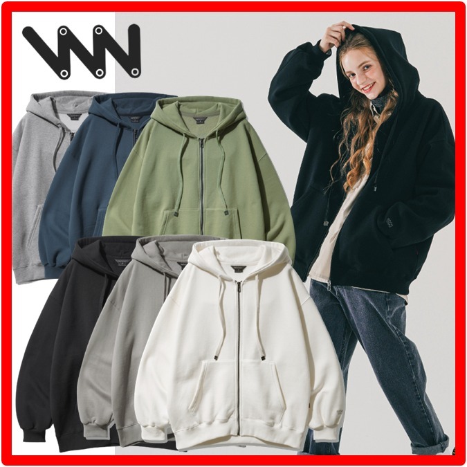 ★人気★【WV PROJECT】★BASELINE HOOD ZIPU.P★パーカー★
