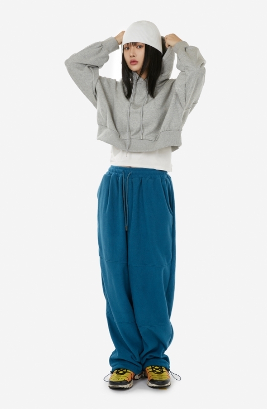 Raucohouse パンツ 【Raucohouse】Fleece Block Stopper Banding Pants★(2)