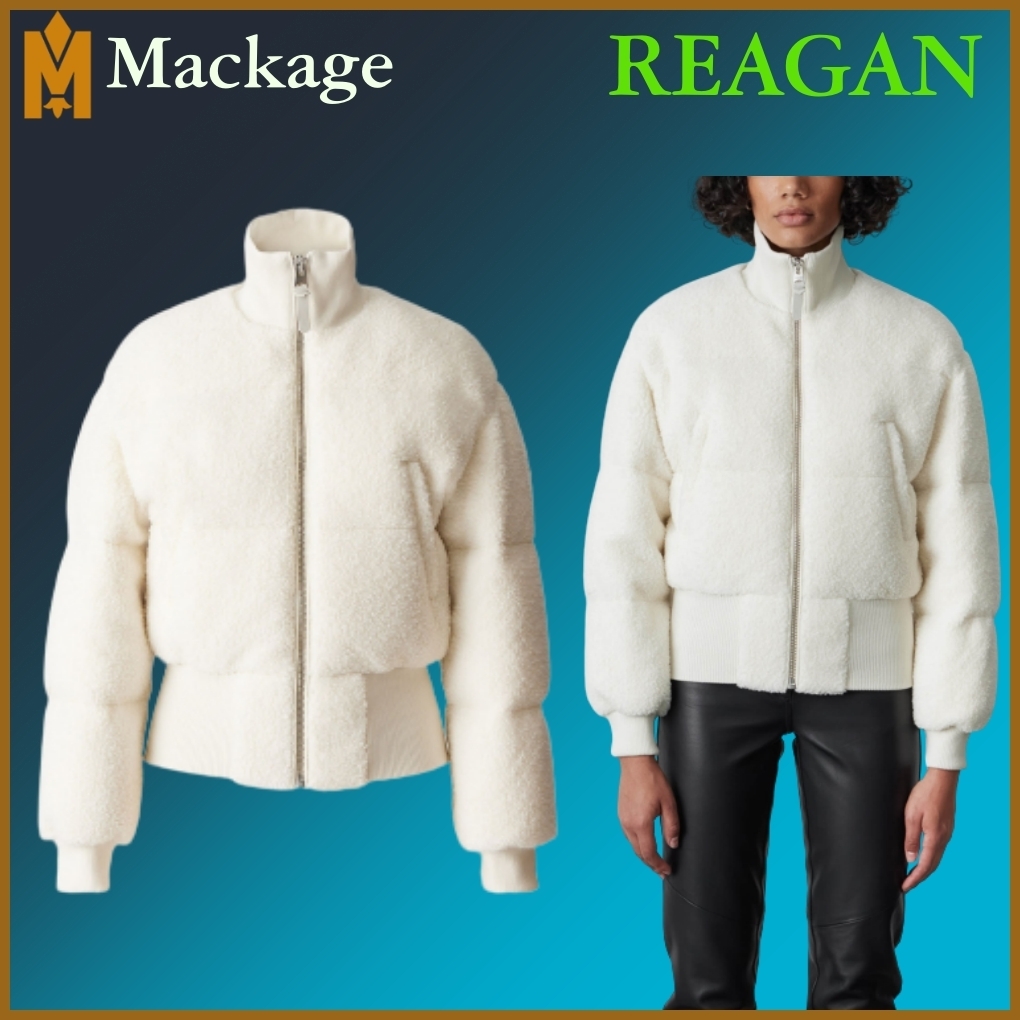MACKAGE REAGAN リブウエストでテディダウンクロップジャケット