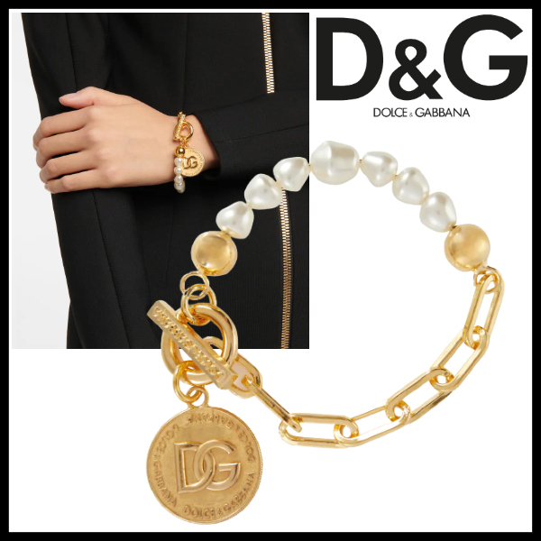 正規 ドルチェ&ガッバーナ D&G ロゴブレスレット 8連エンブレム