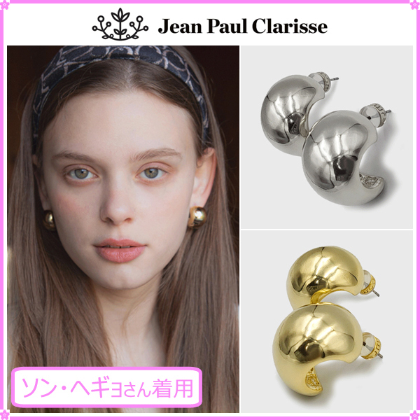 【Jean Paul Clarisse】Bold Plump Half Ring Earrings〜ピアス
