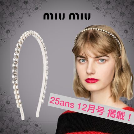 今期正規品 ミュウミュウ クロシェヘッドバンド カチューシャ ヘア