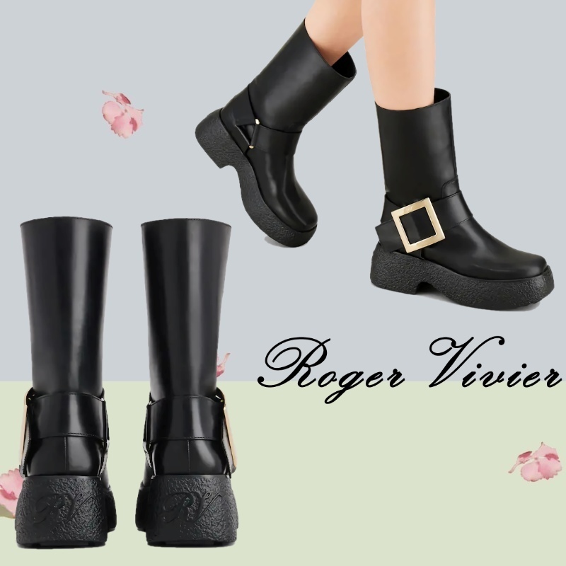 超人気の 【安心!直営店】RogerVivier Viv'Rangers バイカー ブーツ ミドルブーツ 超人気の 【安心!直営店】RogerVivier Viv'Rangers バイカー ブーツ ミドルブーツ