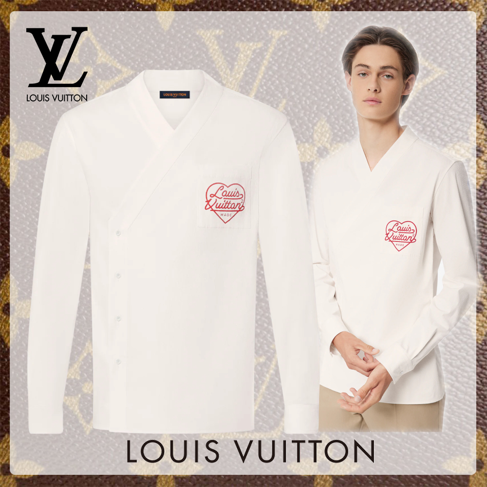 22SS【LV×NIGO】プリンテッドハート & ドラゴンキモノシャツ シャツ 22SS【LV×NIGO】プリンテッドハート & ドラゴンキモノシャツ シャツ