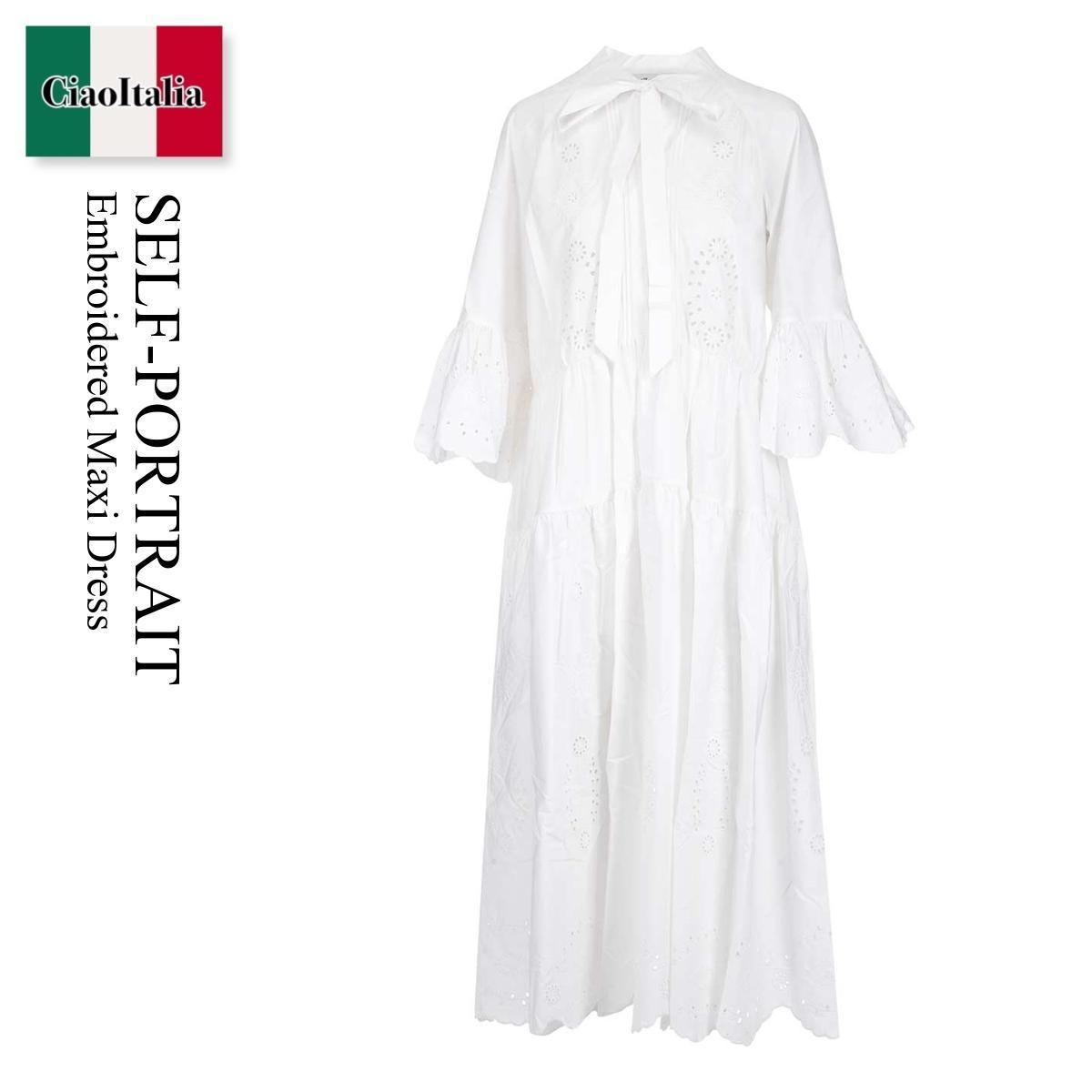 Self-Portrait Embroidered Maxi Dress ワンピース Self-Portrait Embroidered Maxi Dress ワンピース