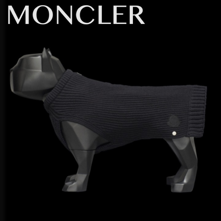 【35%OFF】 ★暖かさ抜群★【MONCLER】ロゴ入り 犬用 ニットドッグジレ ペット(犬猫)服 【35%OFF】 ★暖かさ抜群★【MONCLER】ロゴ入り 犬用 ニットドッグジレ ペット(犬猫)服