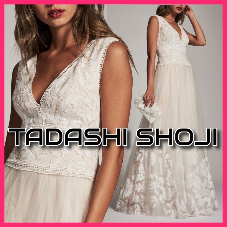 お気に入り 【TADASHI SHOJI】美しい牡丹モチーフ刺繍☆ボールガウンドレス パーティードレス お気に入り 【TADASHI SHOJI】美しい牡丹モチーフ刺繍☆ボールガウンドレス パーティードレス