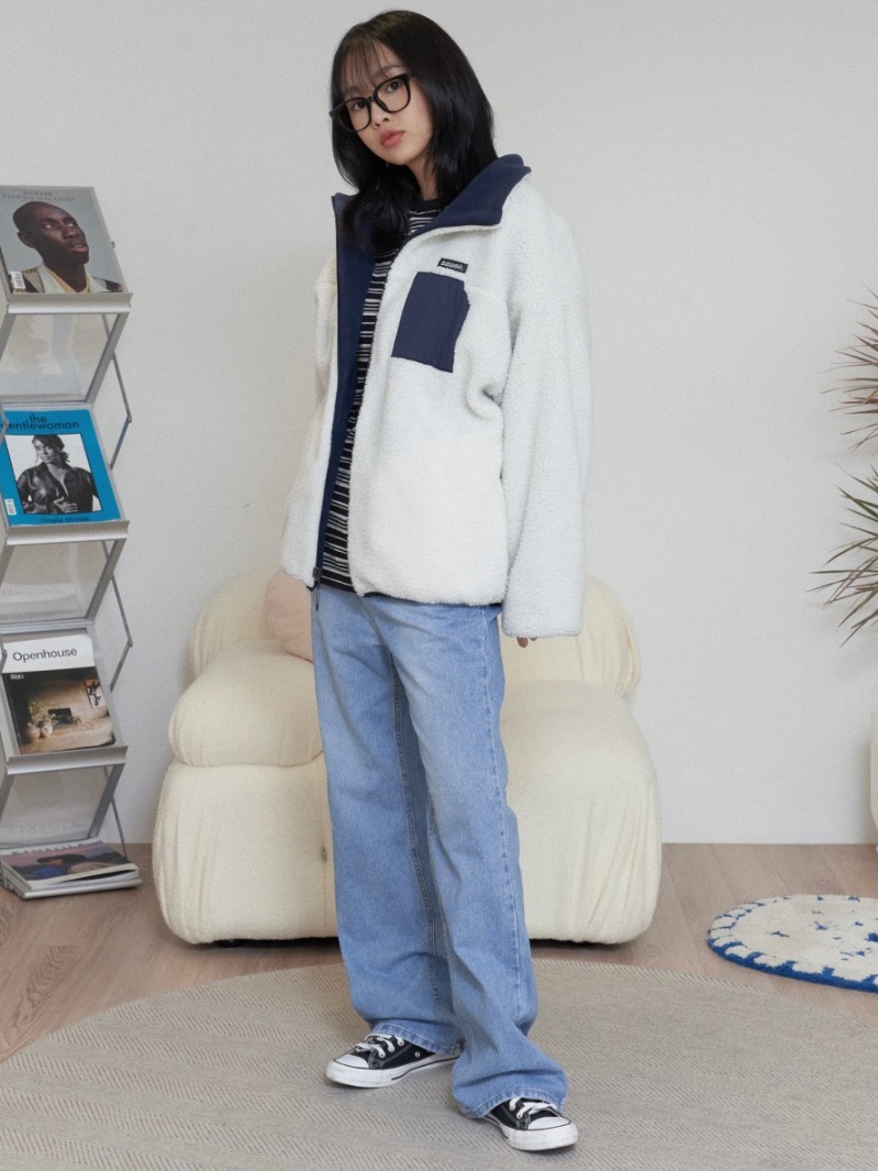 ☆人気 【FAMA COLLECTION】☆Reversible Fleece ZIP-U.P
