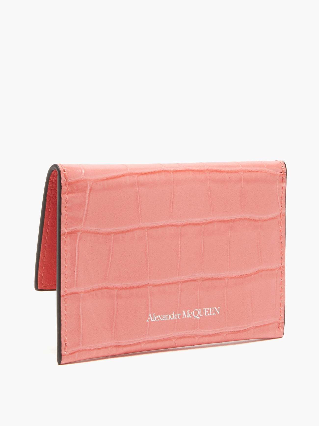 alexander mcqueen カードケース・名刺入れ ALEXANDER MCQUEEN クロコダイルパターン レザーカードケース(4)