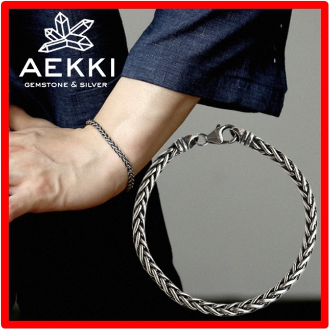 ☆韓国の人気☆【AEKKI】☆rope chain silver chain bracele.t☆
